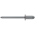 Blind Rivet, Dome Head, 1/8 in Dia., 35/64 in L, Aluminum Body, 500 PK