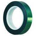 Film Tape, 3/4 in W x 72 yd L, 3.2 mil Thick, Green, Silicone Adhesive