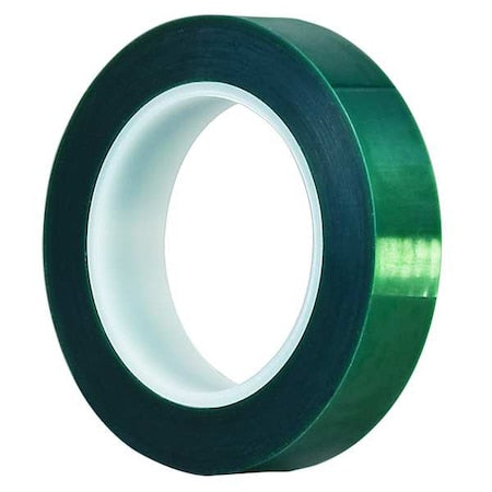 Film Tape, 1/2 in W x 72 yd L, 3.2 mil Thick, Green, Silicone Adhesive