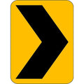 Chevron Symbol Traffic Sign, 18 in H, 12 in W, Aluminum, Vertical Rectangle, No Text, W1-8-12DA