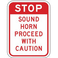 Traffic Sign, 18 in H, 12 in W, Aluminum, Vertical Rectangle, English, ST-052-12HA