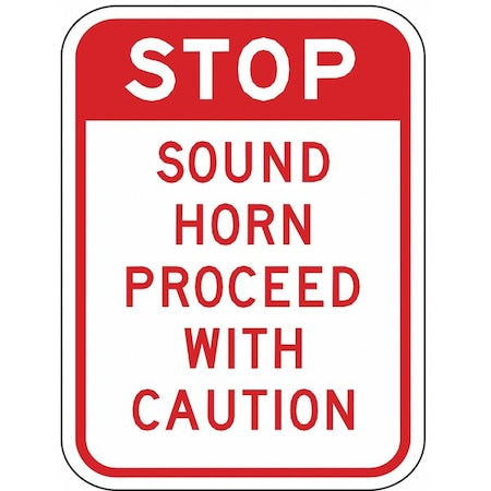 Traffic Sign, 18 in H, 12 in W, Aluminum, Vertical Rectangle, English, ST-052-12HA
