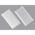 Reclosable Fastener Shapes, Rubber Adhesive, 3 in, 1 in W, White, 100 PK