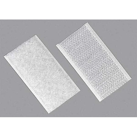 Reclosable Fastener Shapes, Rubber Adhesive, 3 in, 1 in W, White, 100 PK
