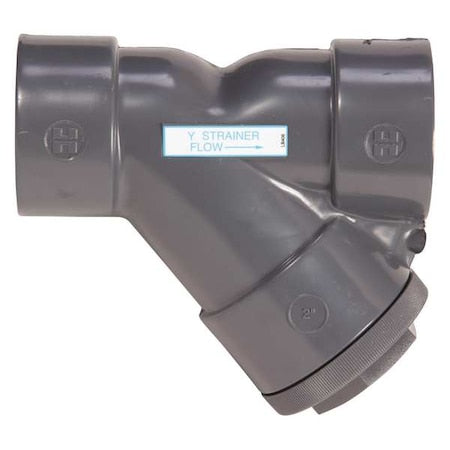 Y Strainer, 2"" Pipe, Threaded, PVC, 150 psi