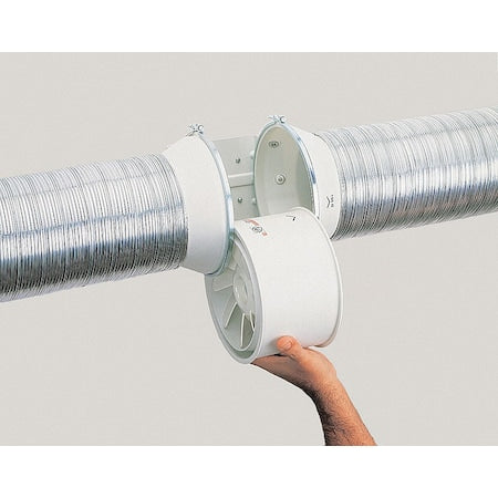 Plastic 7"D, 4.5"H, 4.5"W Inline Duct Fan