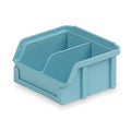 Hang & Stack Storage Bin, Plastic, Light Blue, 2 in H, 4 in W, 3 1/2 in L