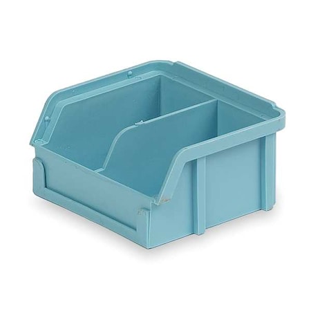 Hang & Stack Storage Bin, Plastic, Light Blue, 2 in H, 4 in W, 3 1/2 in L