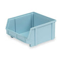 Hang & Stack Storage Bin, Plastic, Light Blue, 6 in H, 11 3/8 in W, 12 7/8 in L