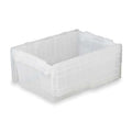 Attached Lid Container, 13.46 gal Volume Cap., 21 3/4 in L, 15 1/4 in W, 12 7/8 in H, Plastic