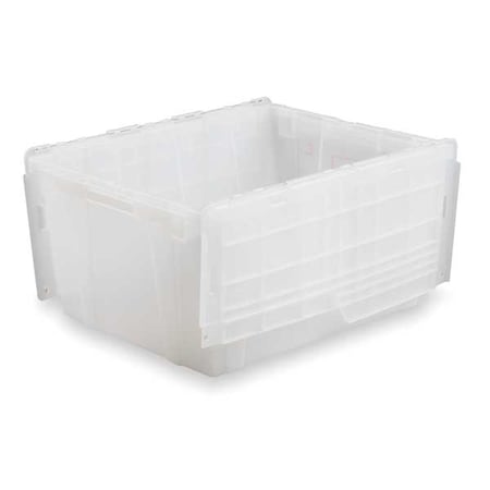 Attached Lid Container, 17.2 gal Volume Cap., 26 7/8 in L, 16 7/8 in W, 12 1/8 in H, Plastic