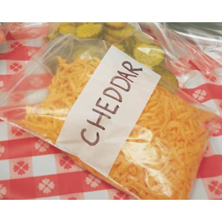 Reclosable Bag, Zip Seal, 8 in L, 7 in W, 1.75 mil Thick, Low Density Polyethylene (LDPE), Clear