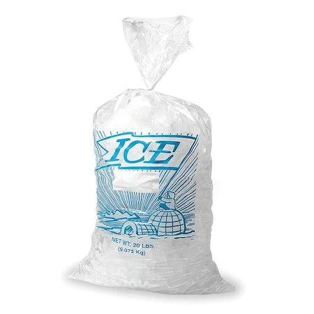 Ice Bag, 21x9x3 In., 1.25 mil, Pk1000
