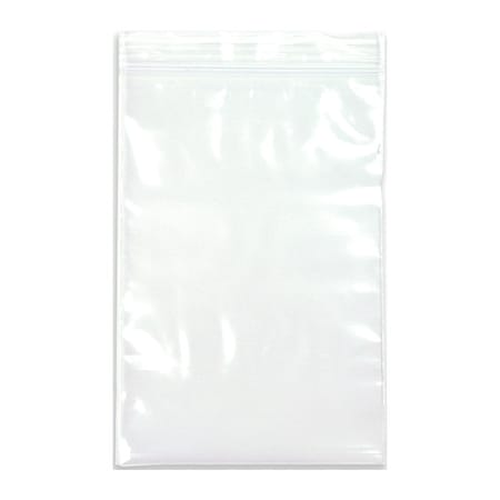 Reclosable Bag, Zip Seal, 24 in L, 14 in W, 4 mil Thick, Low Density Polyethylene (LDPE), Clear