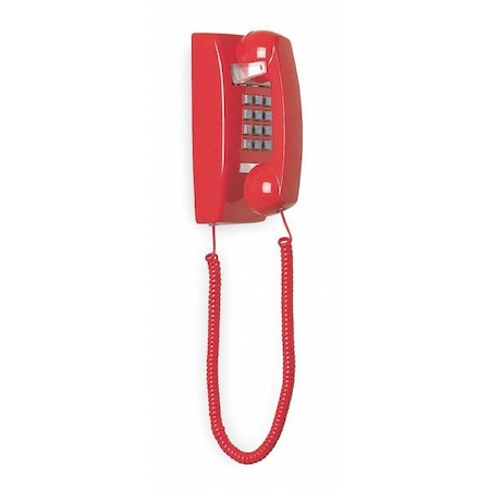 Standard Wall Phone, Red, Plastic