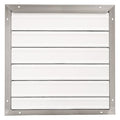 24 in 27"H-W 5.75"L Aluminum Backdraft Damper, 24-1/2 in x 24-1/2 in, Aluminum