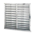 36 in 39"H-W 5.75"L Aluminum Fan Wall Shutter, 36-1/2 in x 36-1/2 in, Aluminum