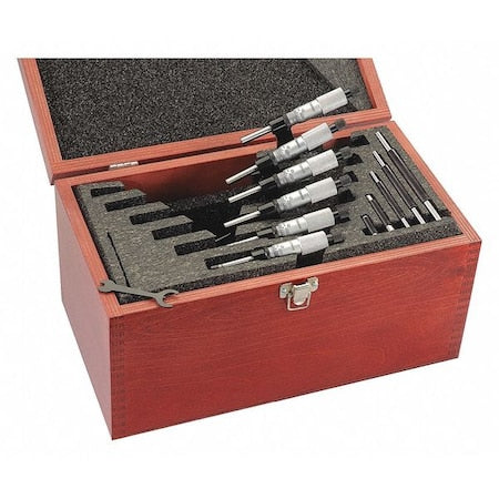 Micrometer, 0.0001" Resolution, Ratchet