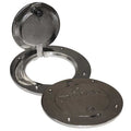 Locking Floor Cover Plate, Chrome Plated, Silver, 7 in Dia
