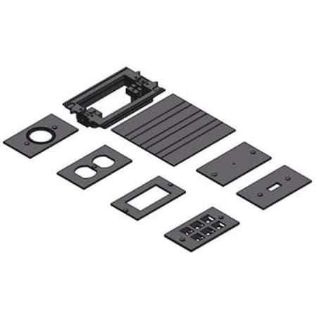 Floor Box Adapter Kit, 1 Gang, PVC, Rectangular Box Type
