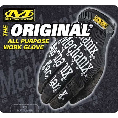Mechanics Gloves, Clarino Synthetic Leather Palm, 10, Black