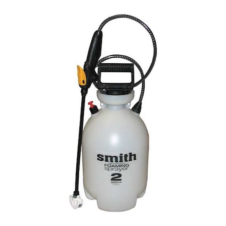 2 gal Handheld Sprayer, Poly, 36 in L Hose, 15 in L Wand, Foaming Nozzle Spray Pattern, 45 psi Max