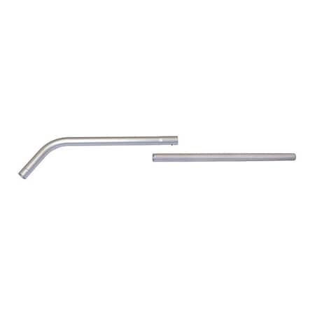 54" Two-Piece Friction Fit One-Bend Aluminum Wand w/ Button Lock