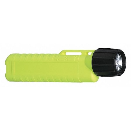 Safety Yellow LED Handheld Flashlight, Alkaline AA, 120lm