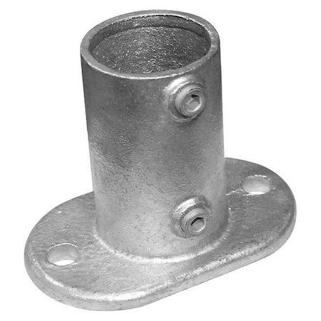 Structural Pipe Fitting, Base Flange, Cast Iron, 2 in Pipe Size, 50000 lb Tensile Strength