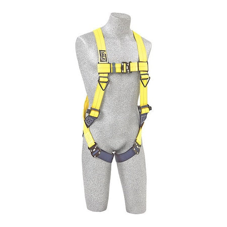 Delta Full Body Harness, Vest, 420 lb Wt Capacity, Quick-Connect Chest, Steel Hardware, Yellow, S