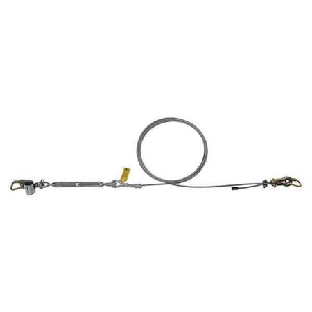 SecuraSpan Lifeline,Single/Multi Span, 60 ft Length, 310 lb Weight Capacity
