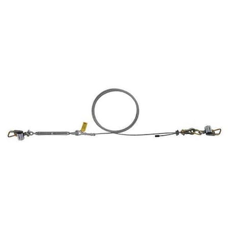 SecuraSpan Lifeline,Single/Multi Span, 100 ft Length, 310 lb Weight Capacity