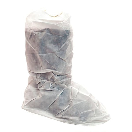 Disposable Boot Covers, Microporous, White, Slip Resistant Sole: Yes , L