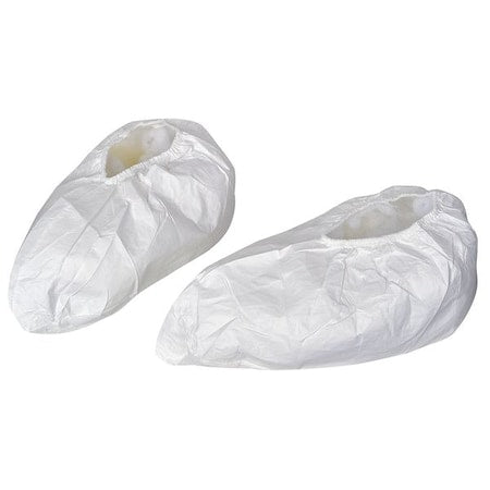 Disposable Shoe Covers, Non-Woven Laminate, White, Slip Resistant Sole: Yes , L