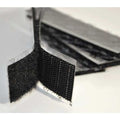Reclosable Fastener, Rubber Adhesive, 4 in, 2 in W, Black, 50 PK