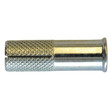 Sup-R-Drop Flanged Coil Thread Anchor, 5/8" Dia, 2" L, Steel Zinc Plated, 25 PK