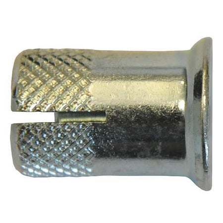 Sup-R-Drop Flanged Coil Thread Anchor, 1/2" Dia, 3/4" L, Steel Zinc Plated, 20 PK