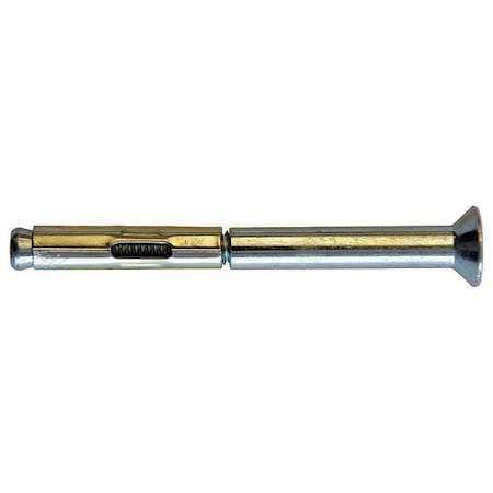 Sup-R-Sleeve Sleeve Anchor, 3/8"" Dia., 6"" L, Carbon Steel Zinc Plated, 10 PK