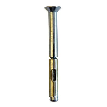 Sup-R-Sleeve Sleeve Anchor, 1/4" Dia., 3" L, Carbon Steel Zinc Plated, 50 PK
