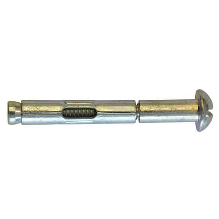 Sup-R-Sleeve Sleeve Anchor, 1/4" Dia., 1-1/4" L, Carbon Steel Zinc Plated, 50 PK