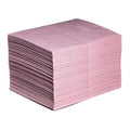 Sorbent Pad, 22 gal, 15 in x 20 in, Universal, Pink, Polypropylene