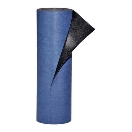 Sorbent Pad, 5 gal, 32 in x 50 ft, Universal, Blue, Polyester, Polypropylene