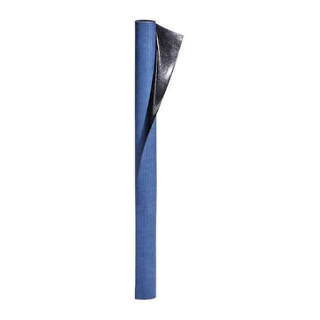Sorbent Pad, 44 oz, 32 in x 3 1/3 ft, Universal, Blue, Polyester, Polypropylene