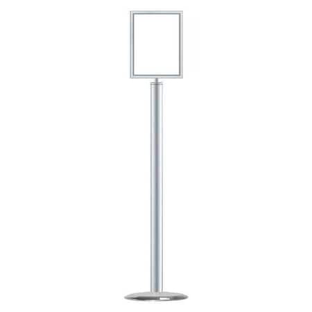Sign Holder, 8-1/2In x 11In Frame, Chrome