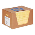 Sorbent Pad, 22 gal, 15 in x 20 in, Universal, Yellow, 100 PK