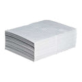 Sorbent Pad, 11 gal, 15 in x 20 in, Oil, White, 50 PK