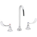 Manual Widespread Faucet, 8" Mount, Polished Chrome 0 Hole