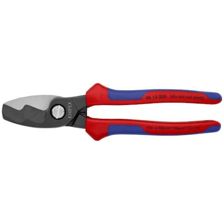 8" Cable Shears, Steel, Multi-Component Grip
