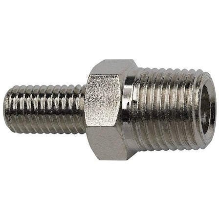 Lube Adapter, NPT, Plated Brass, Silver
