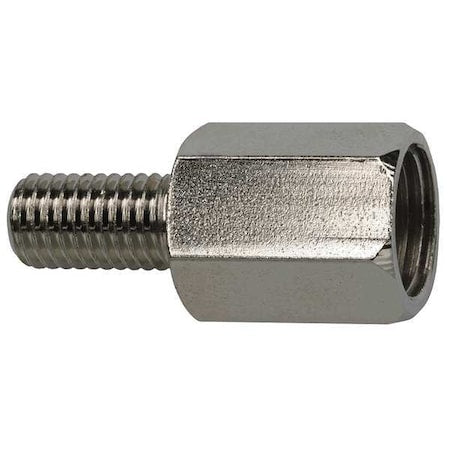 Lube Adapter, NPT, Plated Brass, Silver